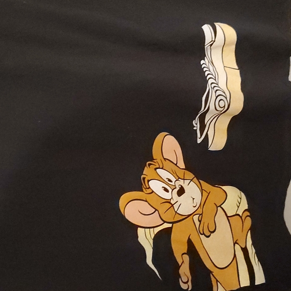 Vintage Tom and Jerry Front/Back Graphic T- Shirt Black - Picture 6 of 8